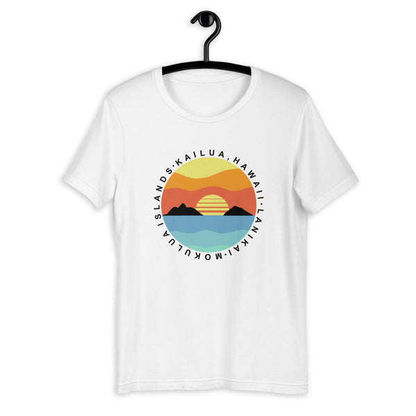 Lanikai Mokulua Islands Circle Graphic T-shirt (Unisex)