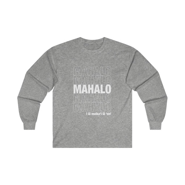 Mahalo T Shirt (Thank You Bag Style) Long Sleeve T-Shirt